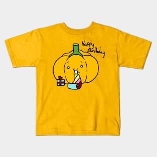 Happy Birthday - Orange Bell Pepper Kids T-Shirt